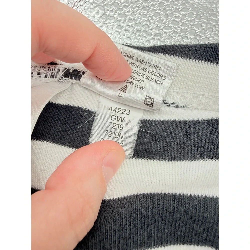 Hanna Andersson‎ Disney Pajama Pants Kids 12 150cm Black White Striped Organic